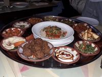 Gemischte vegetarische Platte im Restaurant Baraka